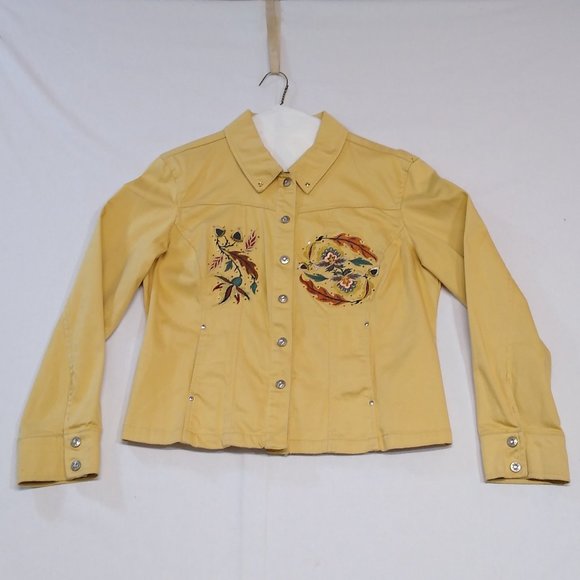 A.M.I. Customized Embroidered w/ Swarovski Rhinestones Western Style Med. Jacket - Picture 1 of 16